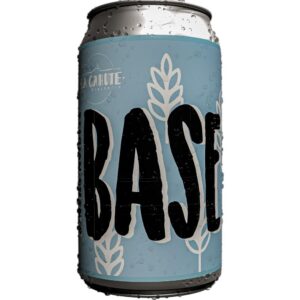 Canette de bière artisanale La Base de La Cahute, au design sobre et élégant. Bière blonde légère et désaltérante | commercialisé par la boutique Tipi à Theux