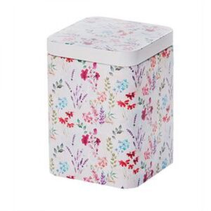 Boîte à thé 100g – Maori. Boîte de rangement au motif floral pour conserver les arômes du thé | commercialisé par la boutique Tipi à Theux