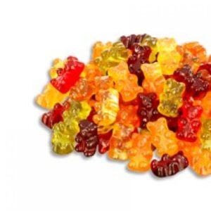 Tas de bonbons gélifiés en forme d’oursons multicolores. Confiserie végétarienne et ludique pour petits et grands | commercialisé par la boutique Tipi à Theux