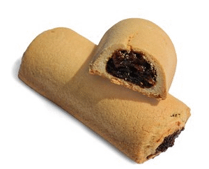 Biscuit fourré à la framboise bio Marma, coupé en deux montrant sa texture moelleuse. Gourmandise sans conservateurs, parfaite à emporter | commercialisé par la boutique Tipi à Theux