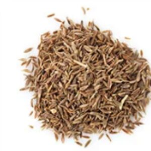 Tas de graines de cumin brun de la marque Marma sur fond blanc. Épice naturelle et parfumée, sans additifs, idéale pour relever les plats. Conditionné en sachet recyclable | commercialisé par la boutique Tipi à Theux