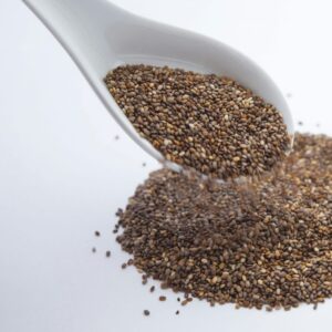 Graines de chia bio de la marque Marma, riches en oméga-3 et fibres. Super-aliment polyvalent pour cuisine santé | commercialisé par la boutique Tipi à Theux