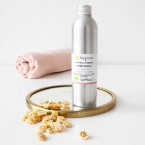 Hydrolat camomille romaine bio Bioflore bouteille aluminium, apaisant anti-inflammatoire distillé artisanalement | commercialisé par la boutique Tipi à Theux