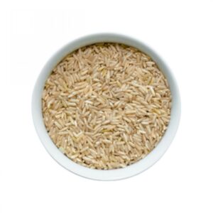 Bol de riz brun vu de dessus. Riz français, source de fibres et nutriments | commercialisé par la boutique Tipi à Theux