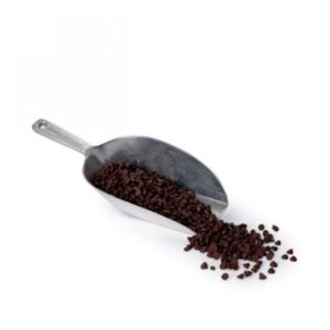 Pelle en métal remplie de pépites de chocolat noir, idéale pour la pâtisserie. Produit gourmand et zéro déchet | commercialisé par la boutique Tipi à Theux