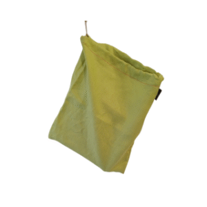 Sac tissu vert vrac alimentaire Bag to Green, réutilisable, textile durable zéro déchet cuisine | commercialisé par la boutique Tipi à Theux